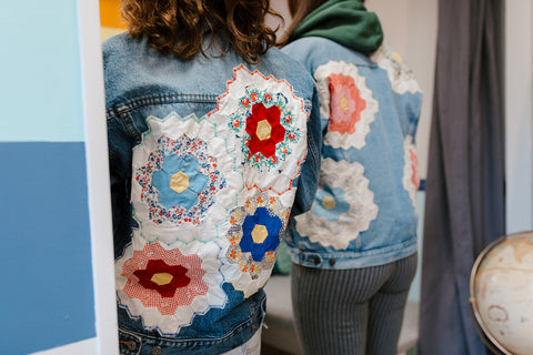 ジャケット・アウター 70's patchwork denim higanTokyo Vintage 70's Patchwork Denim Jacket // Made in France — Hellhound