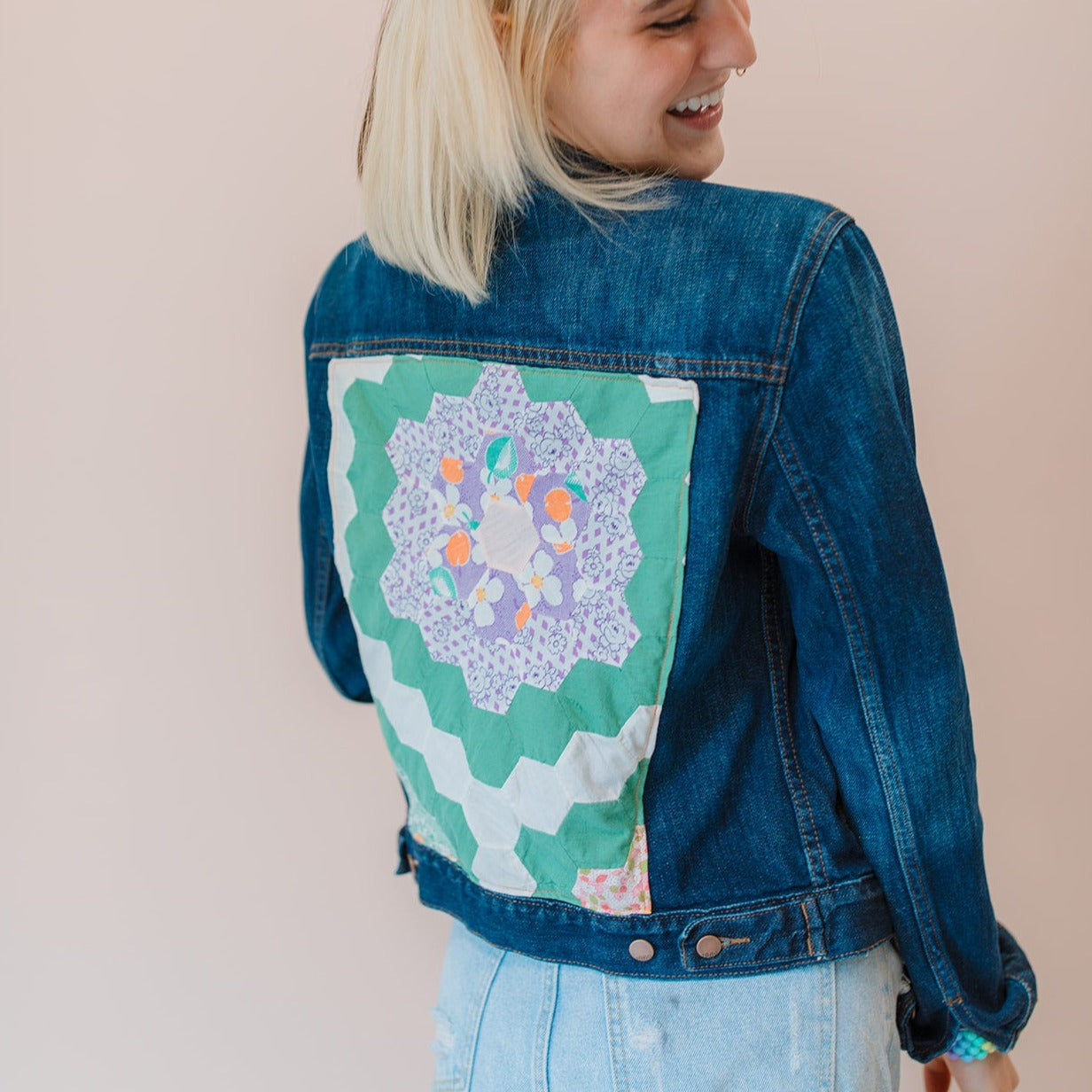 Create Good Company Patchwork Denim Jacket-Small