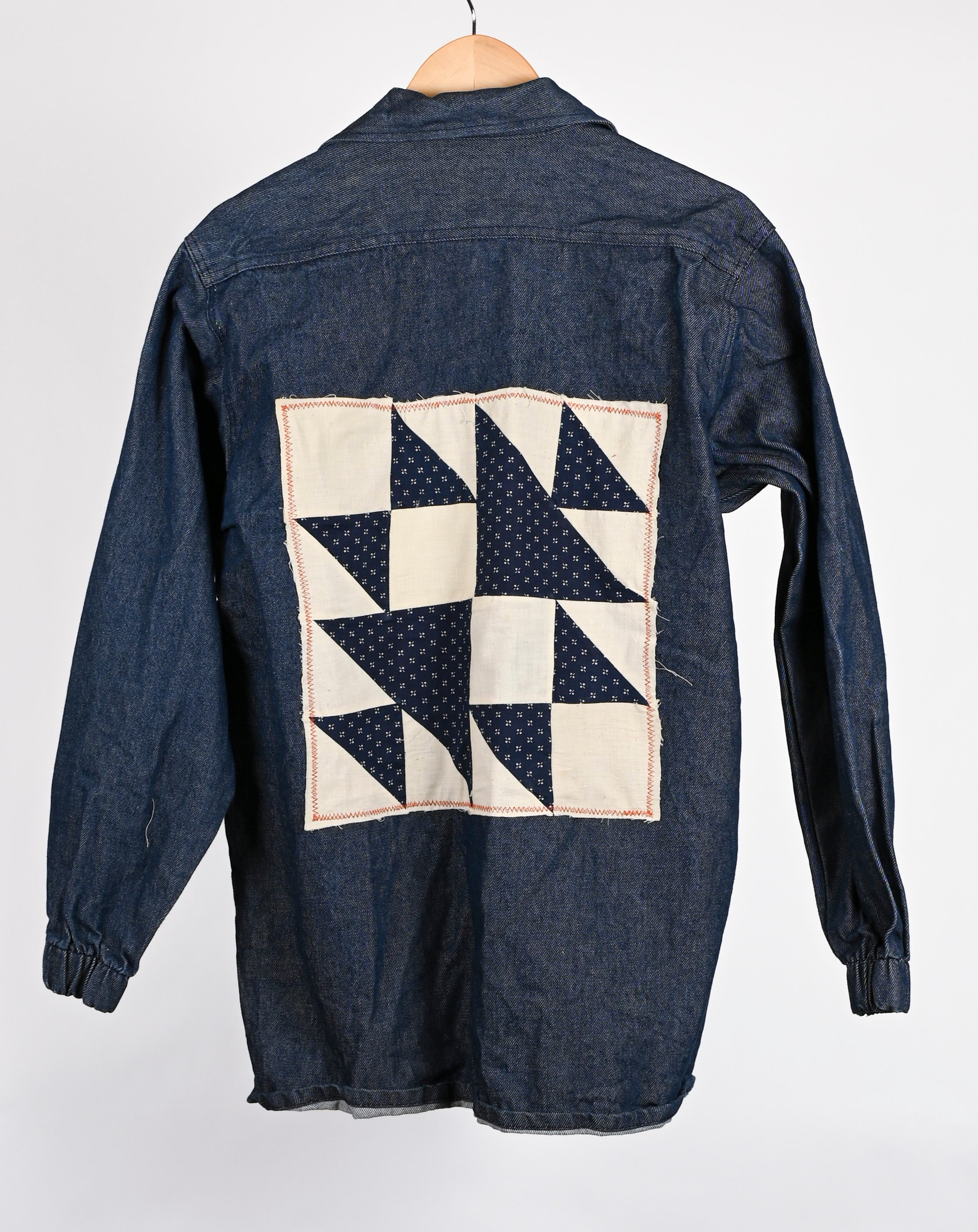 ジャケット・アウター Patchwork Design No Collar Jacket Vintage 1990s Reversible Patchwork Jacket / Color Block