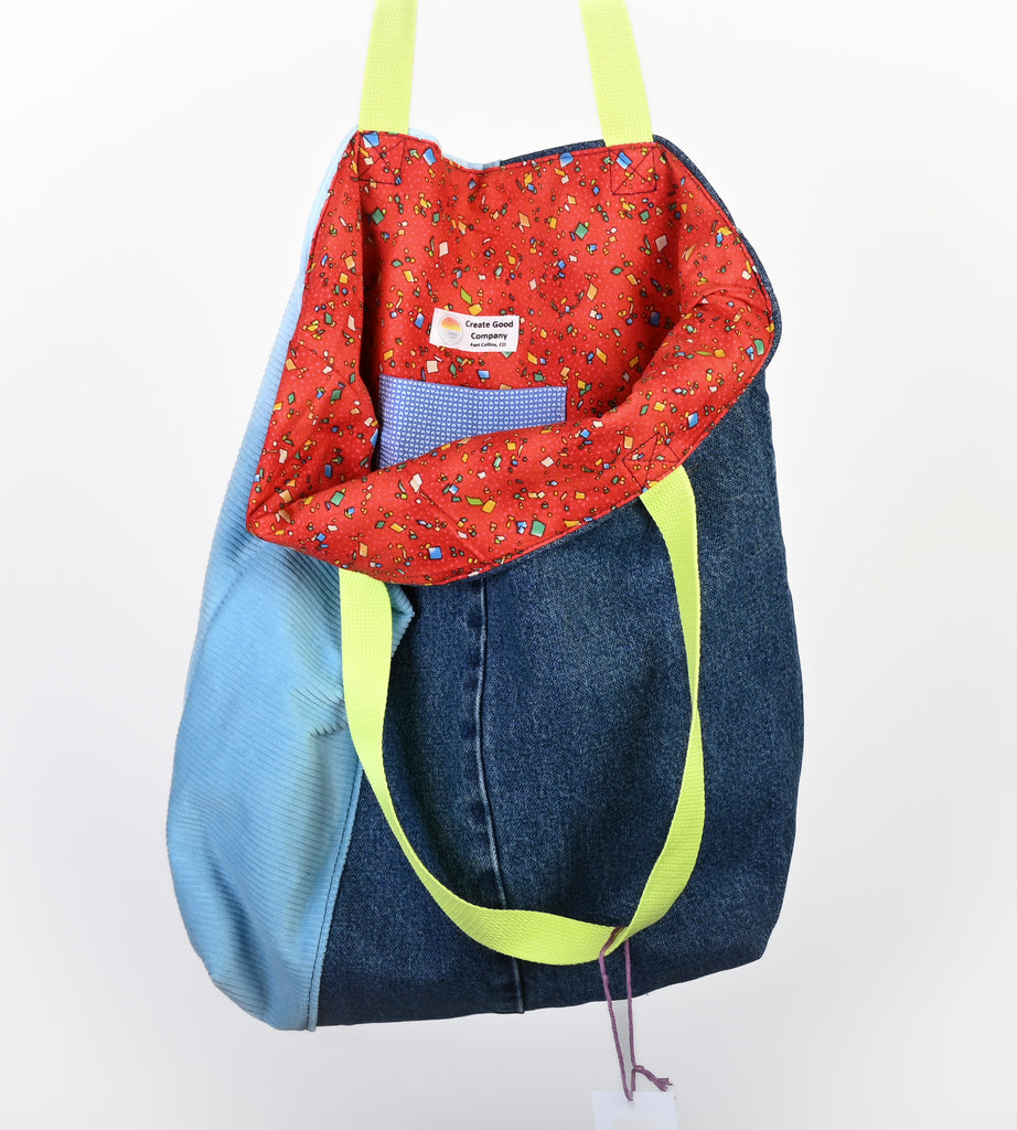 Extra Tote - Denim + Corduroy