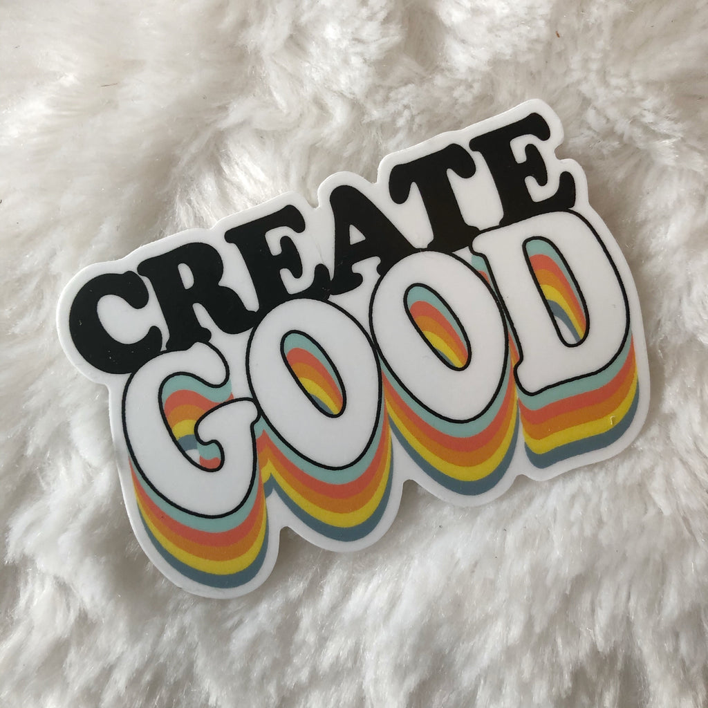 Groovy Create Good Sticker